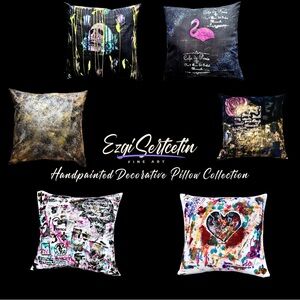 Original Handpaint Decorative pillow
